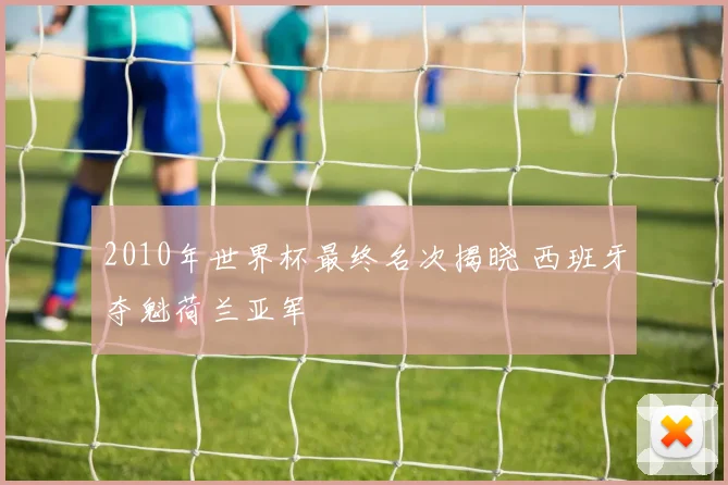 2010年世界杯最终名次揭晓 西班牙夺魁荷兰亚军